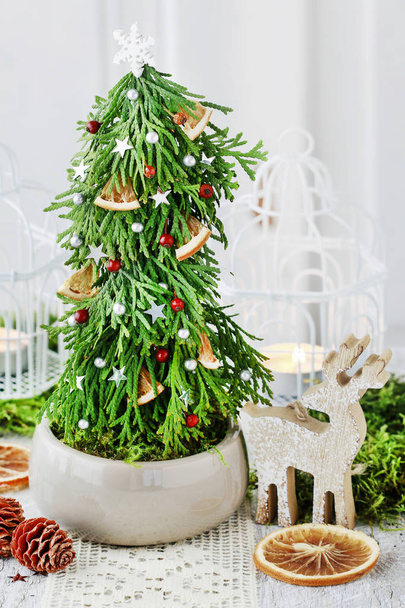 Jak udělat krásnou vánoční výzdobu v jedlové formě pomocí th - Fotografie, Obrázek