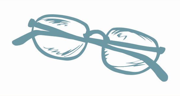 Folded glasses. Vector drawing icon - Vector, Image