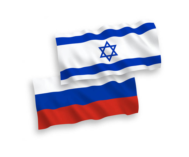 Drapeaux d'Israël et de Russie sur fond blanc
 - Vecteur, image