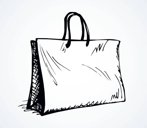 Paper bag for shopping. Vector drawing - Vector, Image