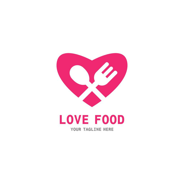Love food logo  - Vector, Image
