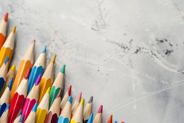 Close-up of colored sharpened pencils - Фото, изображение