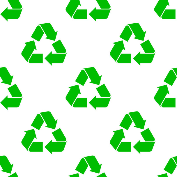Naadloos recycling patroon - Vector, afbeelding