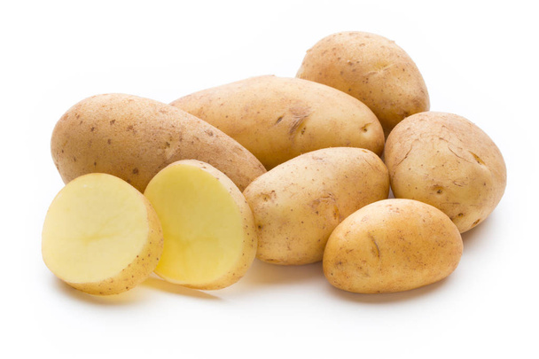 New potato isolated on the white background. - 写真・画像