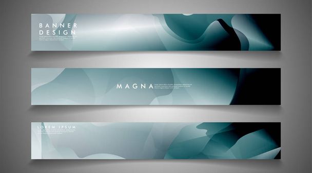 Vector banners with liquid wave background suitable for advertising and so on. technology design. eps 10 - Vector, Image