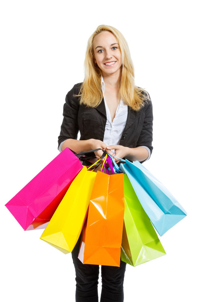 Girl with shopping bags - Fotó, kép