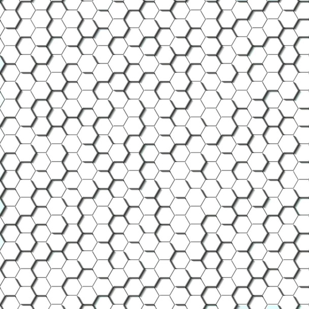 Honeycomb Light Grey, Silver, grid seamless background or Hexagonal cell  - Photo, Image