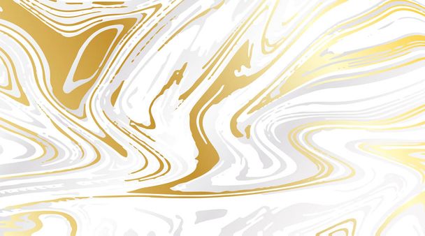 White and gold marble background. Marble texture design. Abstract background. Stock. Oil painting style. Watercolor hand drawing. according to your design - Vector, Image