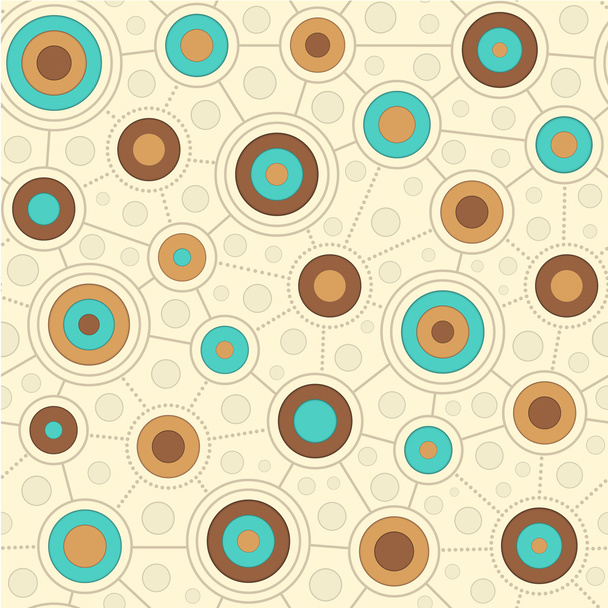 kruhové pole v retro barvy modro hnědá - Vektor, obrázek