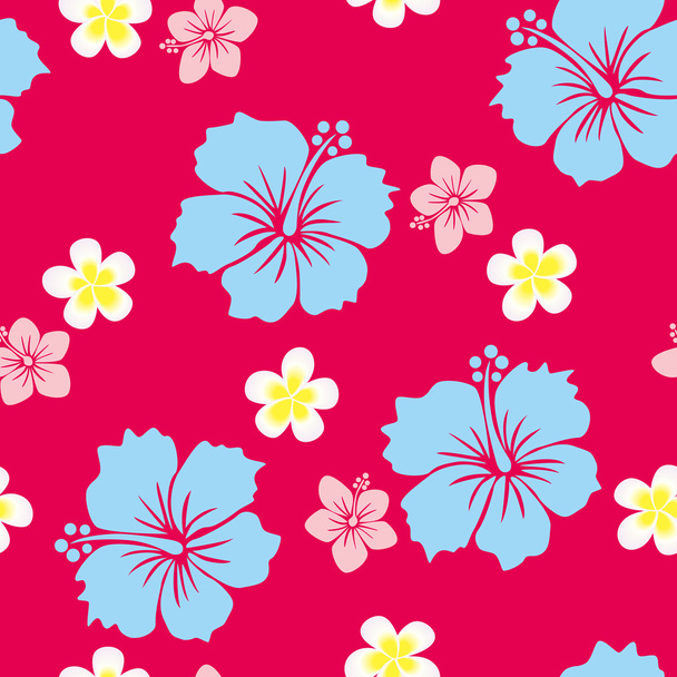 Seamless Hibiscus Pattern - ベクター画像