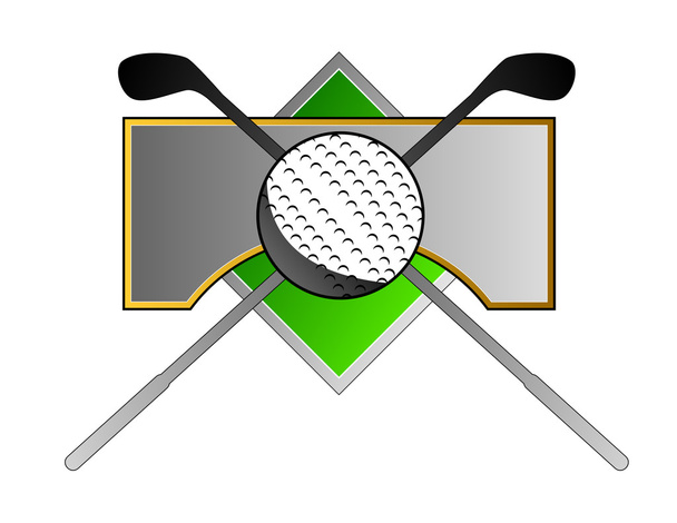 Clubs de balle de golf sur crête en métal
 - Photo, image