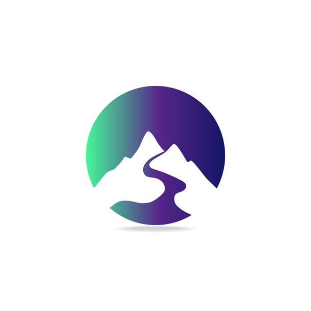 Egyszerű és tiszta hegyek logo/Icon design. Vektoros illusztráció. - Vektor, kép