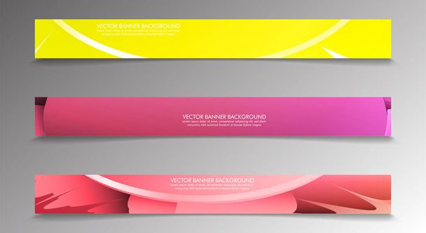 Establecer fondo de banner con composición multicolor. ilustración de diseño vectorial
 - Vector, Imagen