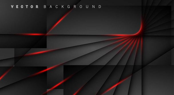 Červený světelný spojnicový stín tmavě šedého pozadí - Vektor, obrázek