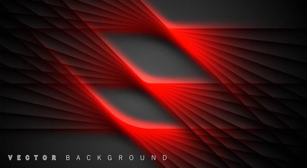 Červený světelný spojnicový stín tmavě šedého pozadí - Vektor, obrázek