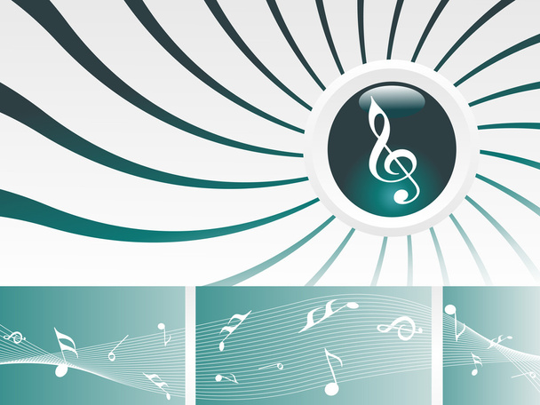 Music background with notes - Vector, imagen