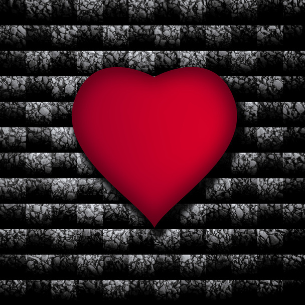 Rode hart achtergrond - Foto, afbeelding