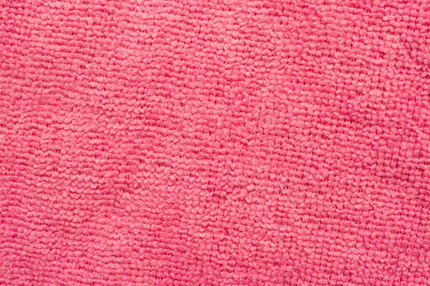 ピンクのマイクロファイバークロスの表面、マクロテキスタイルパターンバックグルー - 写真・画像