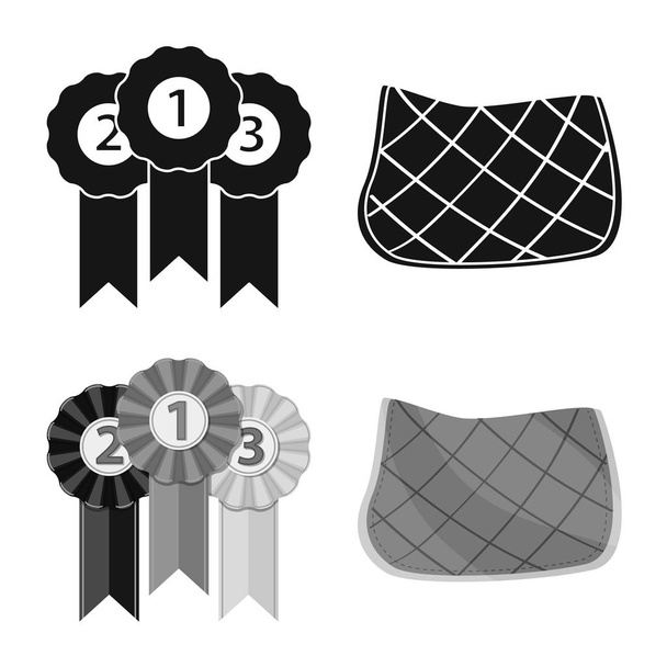 Vector design of equipment and riding sign. Set of equipment and competition vector icon for stock. - Vector, Image