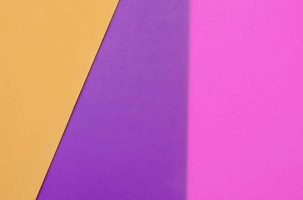 Color paper background overlapping of purple, pink and orange - Foto, imagen