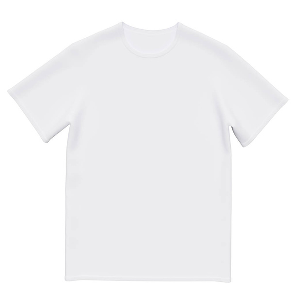 Mockup men t-shirt isolated on white background. 3d rendering - Photo, Image