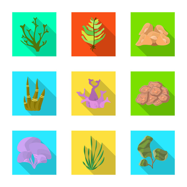 Isolated object of biodiversity and nature icon. Set of biodiversity and wildlife stock vector illustration. - Vecteur, image