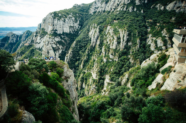Spectacular view at village from montserrat mountains  - Φωτογραφία, εικόνα