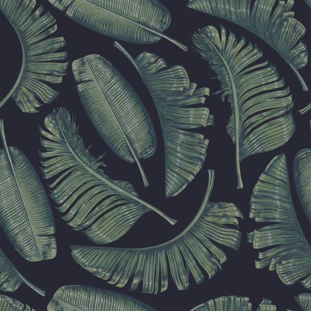 seamless _ pattern _ banana _ leaves - Vektor, Bild