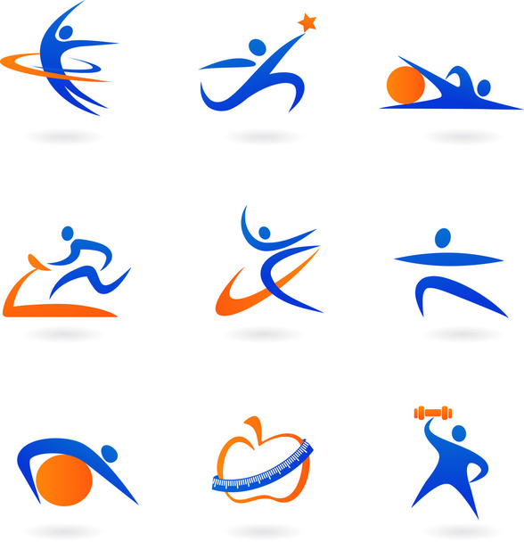 Fitness icons - 2 - Vector, Image