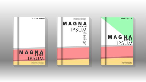 Концепція обкладинки книги абстрактний геометричний фон з поєднанням кольорів і форм
 - Вектор, зображення