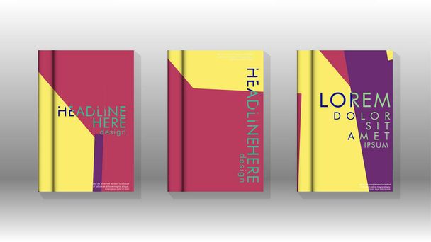 Hintergrund des abstrakten Buchcover-Layouts. für Broschüren, Zeitschriften, Vektorvorlagen usw. Moderne Designs formen in Folge 10 geometrische Muster - Vektor, Bild