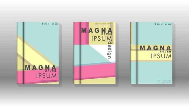 Cover boek concept abstracte geometrische achtergrond met een combinatie van kleuren en vormen - Vector, afbeelding