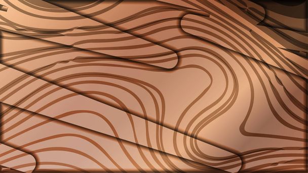 木製のパターンを持つ抽象的な波の背景 - ベクター画像
