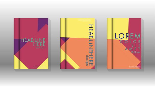 Hintergrund des abstrakten Buchcover-Layouts. für Broschüren, Zeitschriften, Vektorvorlagen usw. Moderne Designs formen in Folge 10 geometrische Muster - Vektor, Bild