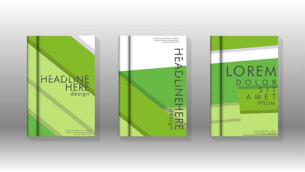 Cover-Buch-Konzept abstrakter geometrischer Hintergrund mit einer Kombination von Farben und Formen - Vektor, Bild