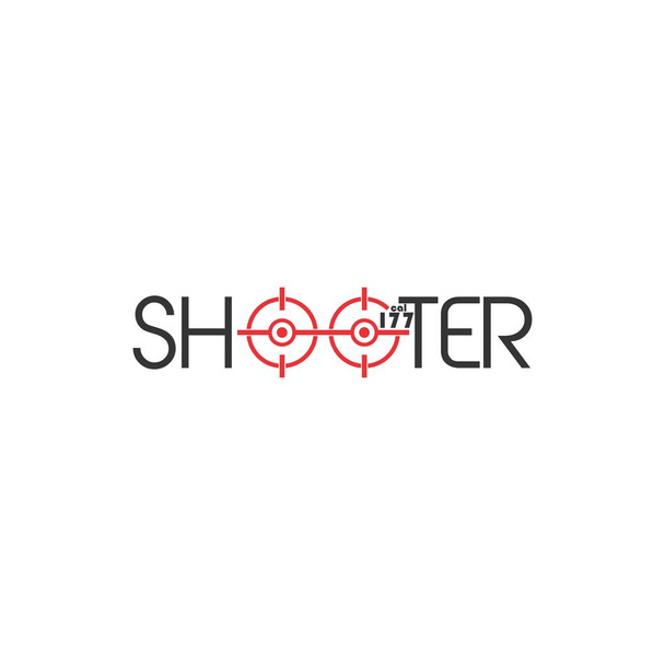 Shooter levél logo design vektor - Vektor, kép