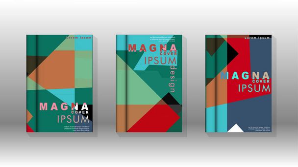 Background of abstract book cover layout. For brochures, magazines, vector templates, etc. Modern designs form geometric patterns in EPS 10 - Vector, Image