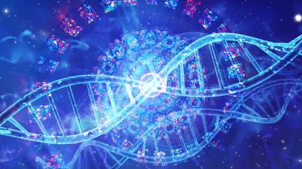 abstrakte medizinische Genetik dna Hintergrund  - Filmmaterial, Video