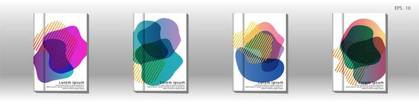Disegno di copertina del libro è organizzato con sfumature colorate che sono liquidi e trasparenti
 - Vettoriali, immagini