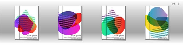 Návrh knihy je uspořádán s pestrým barevným gradienty, které jsou kapalné a průhledné - Vektor, obrázek