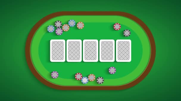 Table de poker avec une combinaison de huit bas
 - Séquence, vidéo