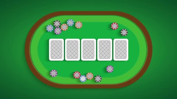 Poker table with a combination of Ace King - Footage, Video