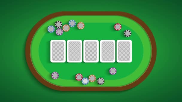 Pokertisch mit einer Kombination aus einem Full House - Filmmaterial, Video