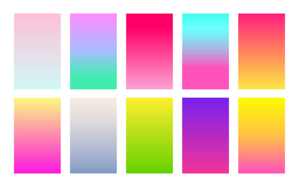 conjunto de fondos de gradiente paleta de colores duotone
 - Vector, Imagen