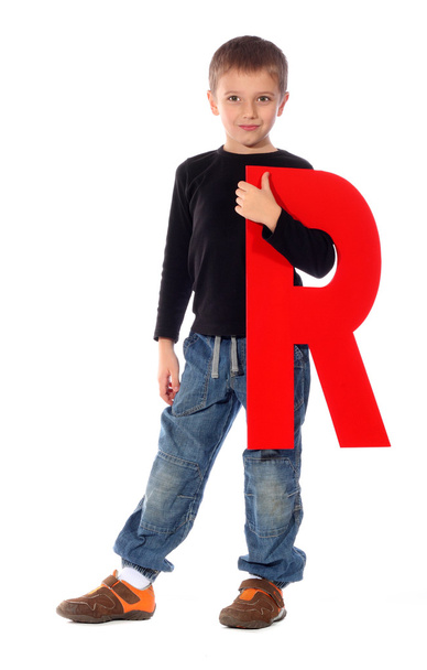 Letter "R" boy - Foto, Bild
