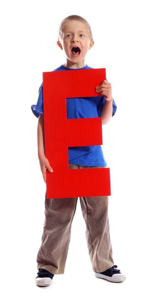 Letter "E" boy - Φωτογραφία, εικόνα