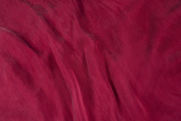 Fundo de tecido de seda borgonha suave suave. Textura de tecido.  - Foto, Imagem