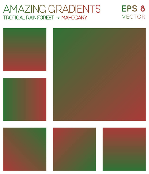 Красочные градиенты в тропических дождевых лесах красного дерева цветовые тона Восхитительный градиентный фон
 - Вектор,изображение