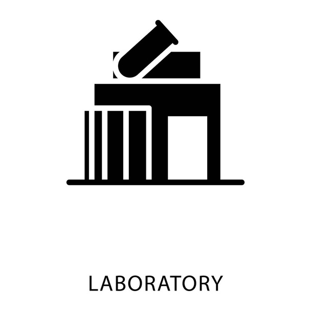 Science lab in glyph design vector   - Vector, Image