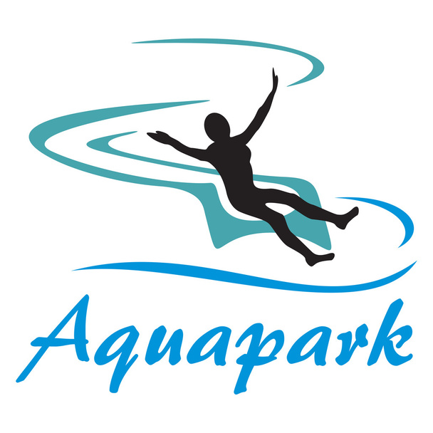 Aquapark sembolü - Vektör, Görsel